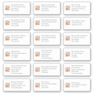 Herbst Florals Name des Empfängers Aufkleber