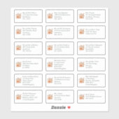 Herbst Florals Name des Empfängers Aufkleber (Blatt)