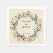 Herbst Florals Party personalisieren Serviette (Vorderseite)