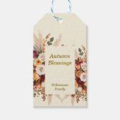 Herbst Florals personalisieren Geschenkanhänger (Vorderseite)