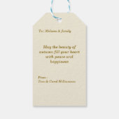 Herbst Florals personalisieren Geschenkanhänger (Rückseite)