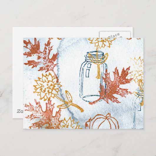 Herbst Florals Postkarte (Vorne/Hinten)