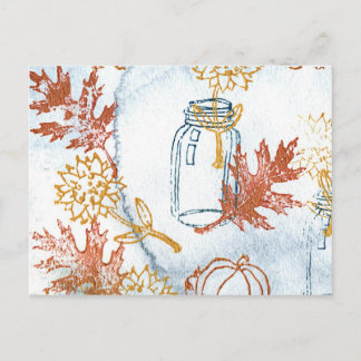 Herbst Florals Postkarte