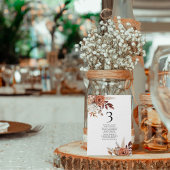 Herbst Florals Tischnummer Namen Sitzkarte