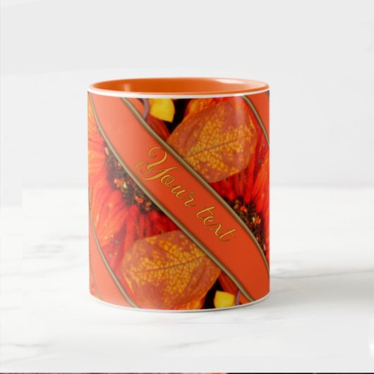 Herbst Florals Zwei-Tonen-Kaffee-Tasse Zweifarbige Tasse