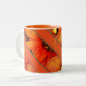 Herbst Florals Zwei-Tonen-Kaffee-Tasse Zweifarbige Tasse (Vorderseite Links)