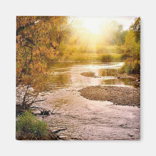 Herbst-Fluss 2" quadratischer Magnet