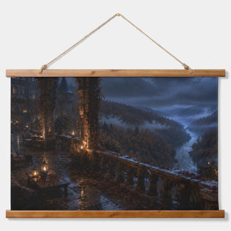 Herbst-Fluss-Tal-Balkon-Teppich Wandteppich Mit Holzrahmen