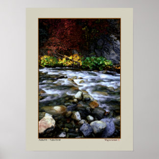 Herbst - Fluss Yuba, Kalifornien Poster