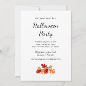 Herbst-Foliage Elegantes Herbst-Halloween-Party Einladung (Vorderseite)