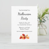 Herbst-Foliage Elegantes Herbst-Halloween-Party Einladung (Stehend Vorderseite)