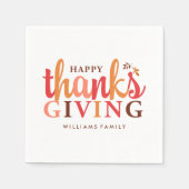 Herbst-Foliage-Erntedank Serviette (Vorderseite)