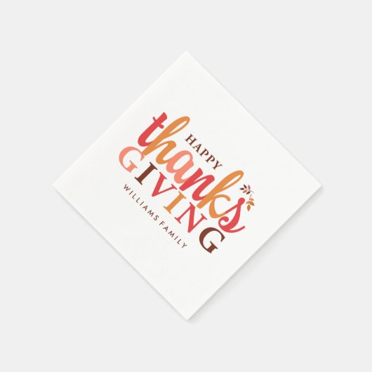 Herbst-Foliage-Erntedank Serviette (Ecke)