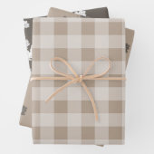 Herbst-Folien Blätter Braunes Kariertes Muster (Beispiel)