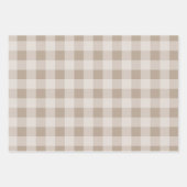 Herbst-Folien Blätter Braunes Kariertes Muster (Vorderseite)