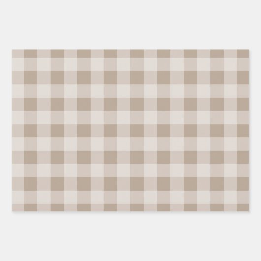 Herbst-Folien Blätter Braunes Kariertes Muster (Vorderseite)