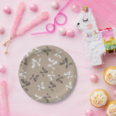 Herbst-Folien Blätter braunes Muster Pappteller (Party)