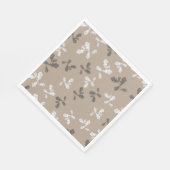 Herbst-Folien Blätter braunes Muster Serviette (Ecke)