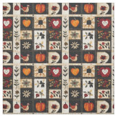 Herbst Folk Art Quilt Muster | rustikal Stoff (Muster)