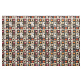 Herbst Folk Art Quilt Muster | rustikal Stoff (Fat Quarter (45,7 x 55,9 cm))