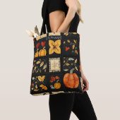 Herbst Folk Art Quilt Muster | Rustikales Patchwor Tasche (Von Nahem)
