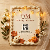 Herbst-Fondant-Torte Hochzeit Einladung