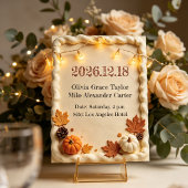 Herbst-Fondant-Torte Hochzeit Einladung