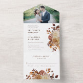 Herbst-Foto-Hochzeit All In One Einladung (Innen Boden)