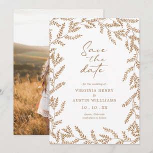 Herbst-Foto-Hochzeit - Termin vormerken Save The Date