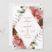 Herbst Foto Hochzeitsfeier Einladung (Vorderseite)