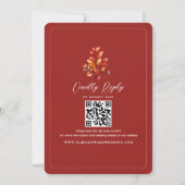 Herbst-Foto-QR-Code-Hochzeit Einladung (Rückseite)