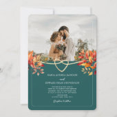 Herbst-Foto-QR-Code-Hochzeit Einladung (Vorderseite)