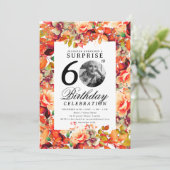 Herbst Foto überragend 60. Geburtstag Einladung (Stehend Vorderseite)