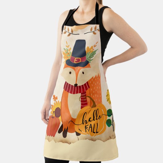 Herbst Fox Erntedank Sonnenblumen Pumpkins Schürze (InSitu)