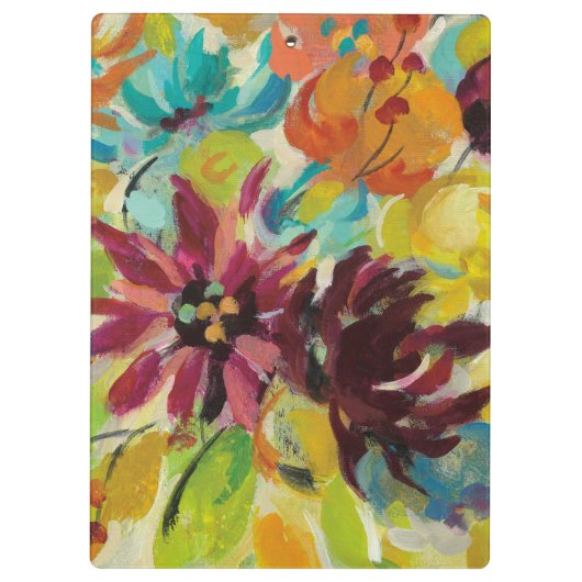 Herbst-Freude-Blumen Klemmbrett (Rückseite)