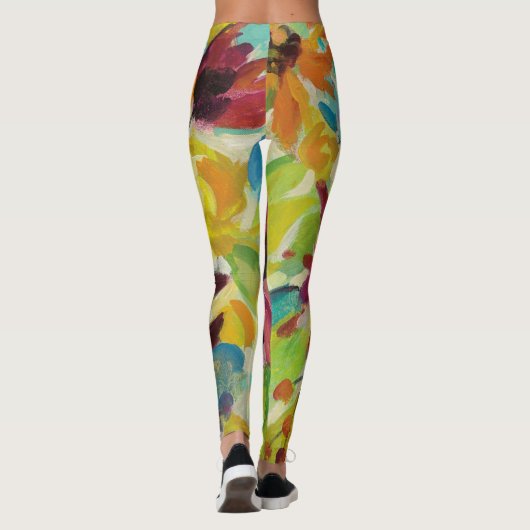 Herbst-Freude-Blumen Leggings (Rückseite)