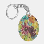 Herbst-Freude-Blumen Schlüsselanhänger (Vorderseite links)