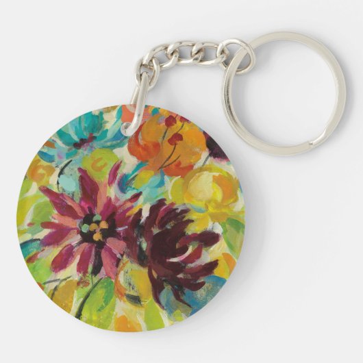 Herbst-Freude-Blumen Schlüsselanhänger (Rückseite)