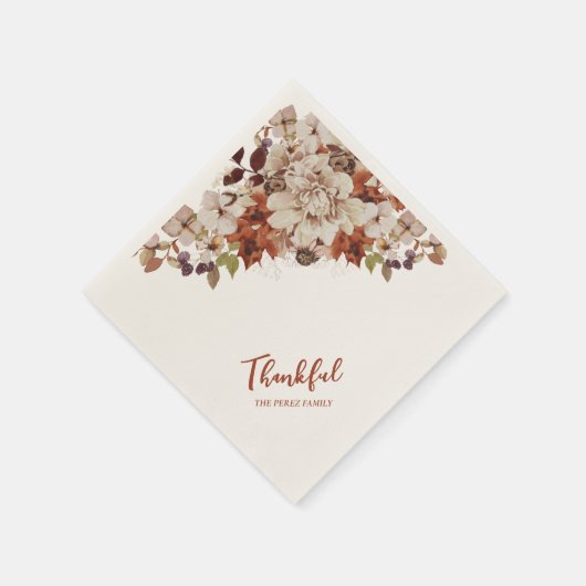 Herbst-Freundes-Dankes-Dinner Serviette (Ecke)