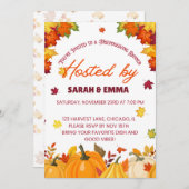 Herbst-Friendsgiving-Abendessen-Design Einladung (Vorne/Hinten)