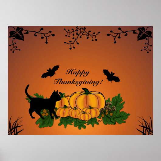 Herbst, Frohes Erntedankfest ! Poster (Vorne)