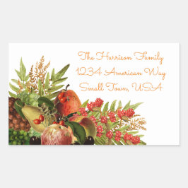 Herbst-Fruchtkennzeichnungen Rechteckiger Aufkleber