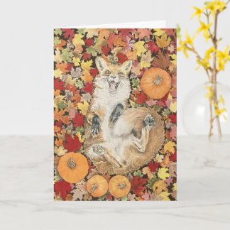 Herbst Fuchs Blank Karte