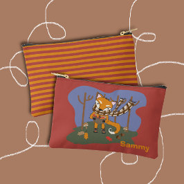 Herbst-Fuchs-Kindertasche mit Namen Zubehörtasche