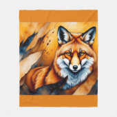 Herbst-Fuchs-Malerei Fleecedecke (Vorderseite)