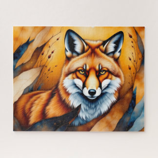 Herbst-Fuchs-Malerei Puzzle