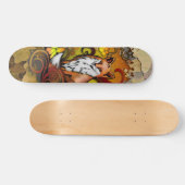 Herbst-Fuchs-Tarnung Naturkunst Skateboard (Horizontal)