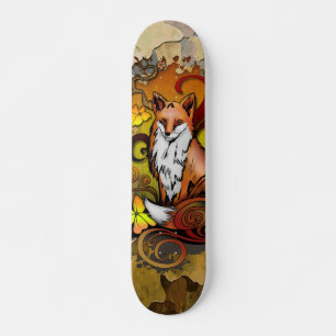 Herbst-Fuchs-Tarnung Naturkunst Skateboard