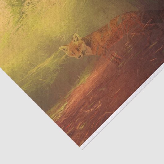 Herbst-Fuchs-Zettel Seidenpapier (Ausschnitt)