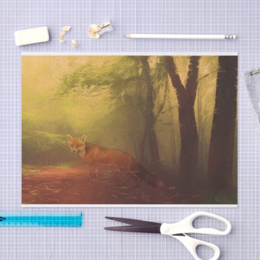 Herbst-Fuchs-Zettel Seidenpapier (Handwerk)